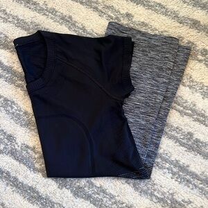 NWOT Lululemon Swiftly Shirt, Women’s Size 6, Black and Gray